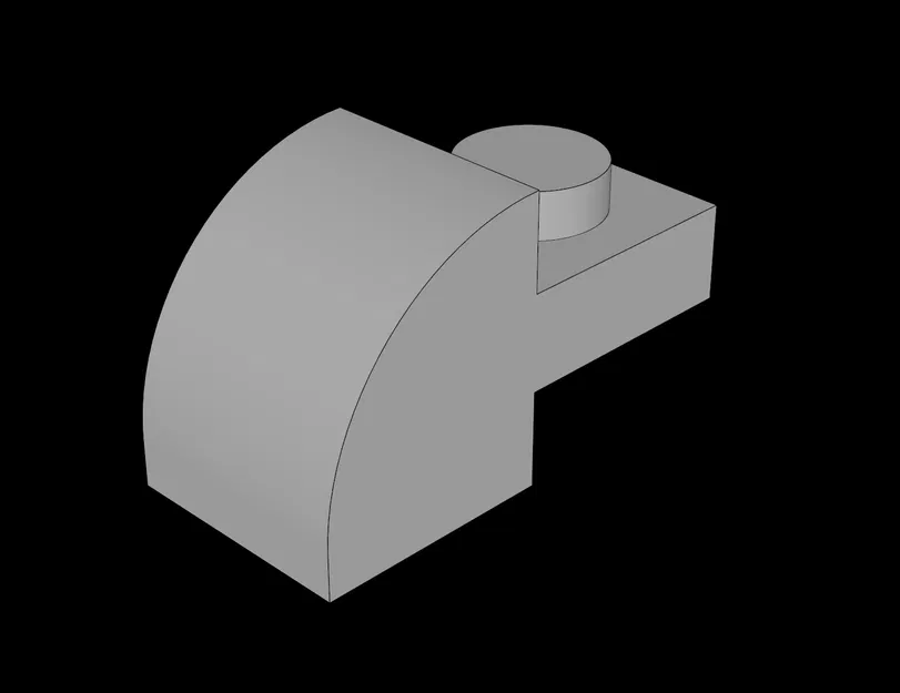 Mô hình gạch lắp ráp 2x1x1 mặt cong tương thích Lego - Image 1