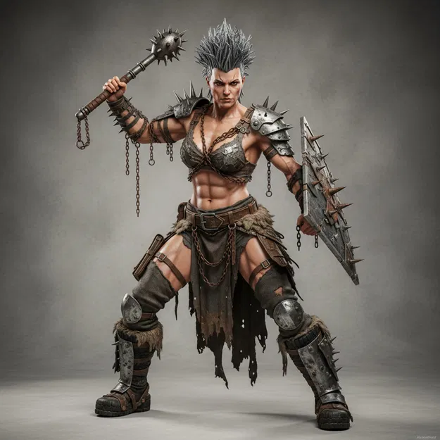 Mô hình nữ chiến binh Mad Max Warrior 4 chi tiết cao - Image 1