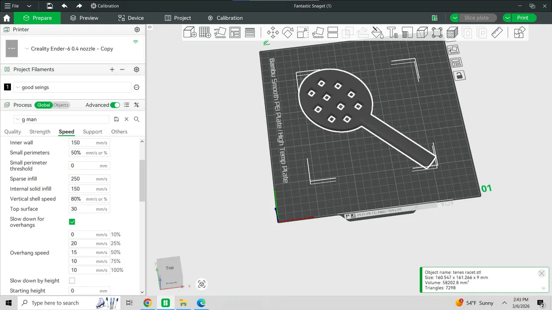 Mô hình vợt tennis 3D in đơn giản tại nhà - Image 2