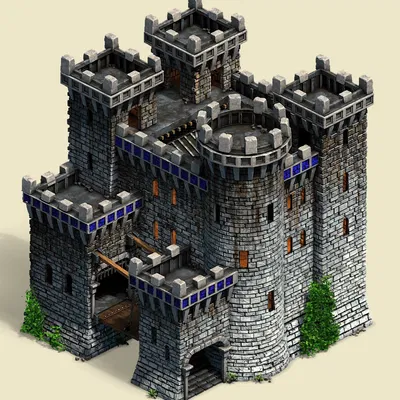 Mô hình Lâu đài Teuton (AoEII DE Teuton Castle) 3D