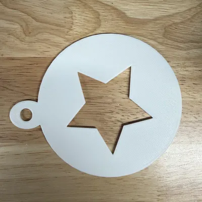 Khuôn tạo hình latte art ngôi sao (Star Latte Stencil) - In 3D cực nhanh