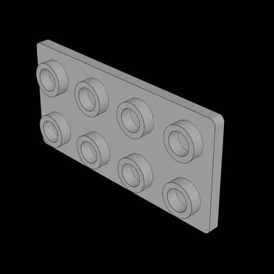 Mô hình miếng ghép 2x4 tương thích LEGO cho in 3D
