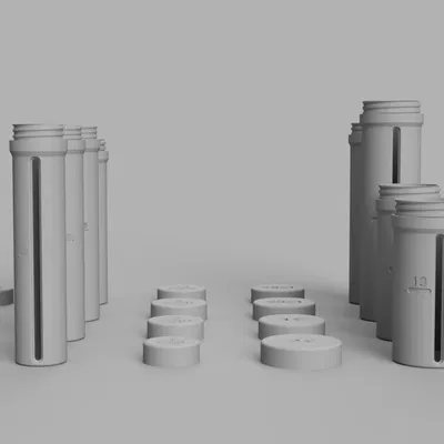 Bộ ống đựng tiền xu Euro kèm nắp vặn tái sử dụng