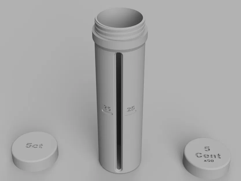 Bộ ống đựng tiền xu Euro kèm nắp vặn tái sử dụng - Image 4