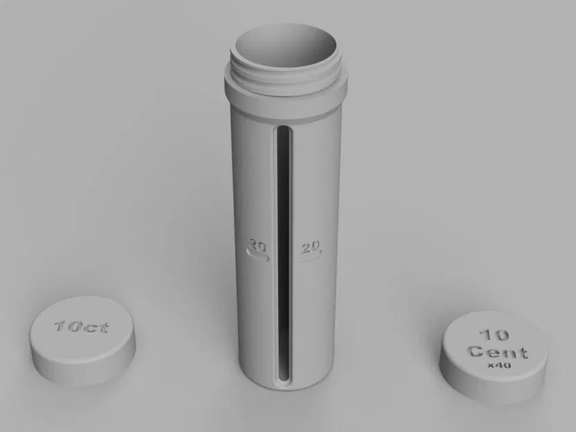 Bộ ống đựng tiền xu Euro kèm nắp vặn tái sử dụng - Image 5