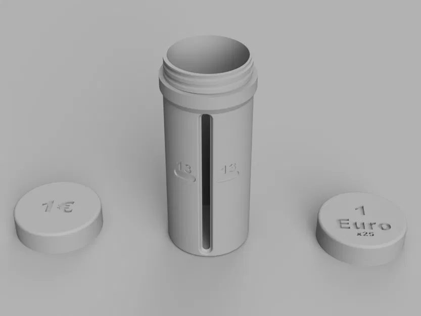 Bộ ống đựng tiền xu Euro kèm nắp vặn tái sử dụng - Image 7