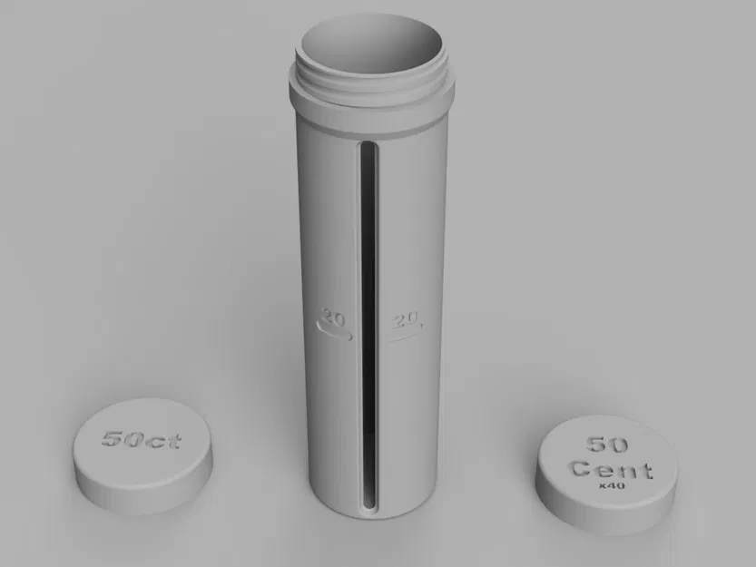 Bộ ống đựng tiền xu Euro kèm nắp vặn tái sử dụng - Image 8