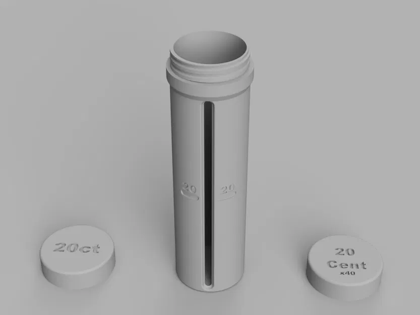 Bộ ống đựng tiền xu Euro kèm nắp vặn tái sử dụng - Image 11