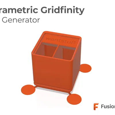 Trình tạo khay Gridfinity tham số (Fusion 360)