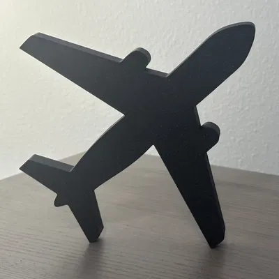 Mô hình điêu khắc máy bay 3D tối giản trang trí bàn làm việc
