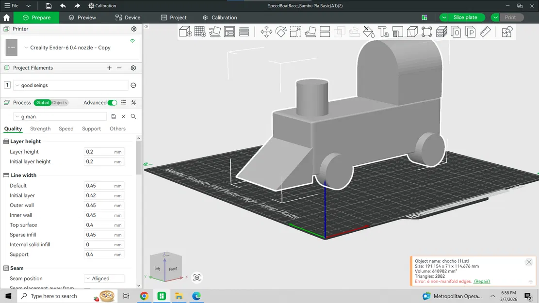 Mô hình tàu hỏa đồ chơi cho bé (CHOCHO) in 3D đơn giản dễ thương - Image 1