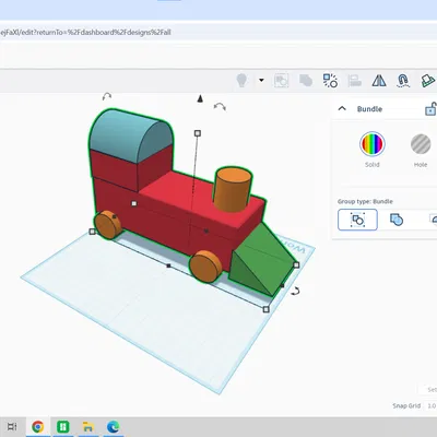 Mô hình tàu hỏa đồ chơi cho bé (CHOCHO) in 3D đơn giản dễ thương
