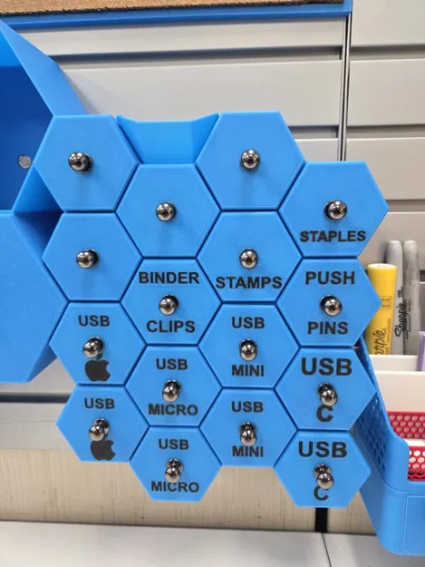 Ngăn kéo lưu trữ hình lục giác cho bảng SlatWall - Image 1