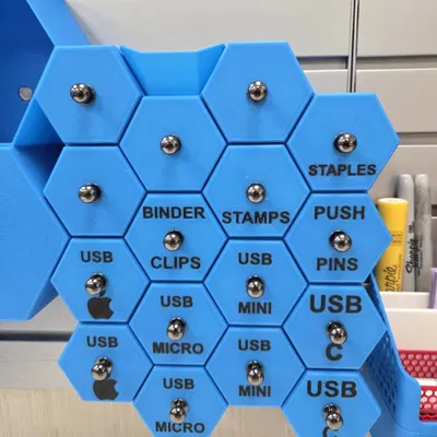 Ngăn kéo lưu trữ hình lục giác cho bảng SlatWall