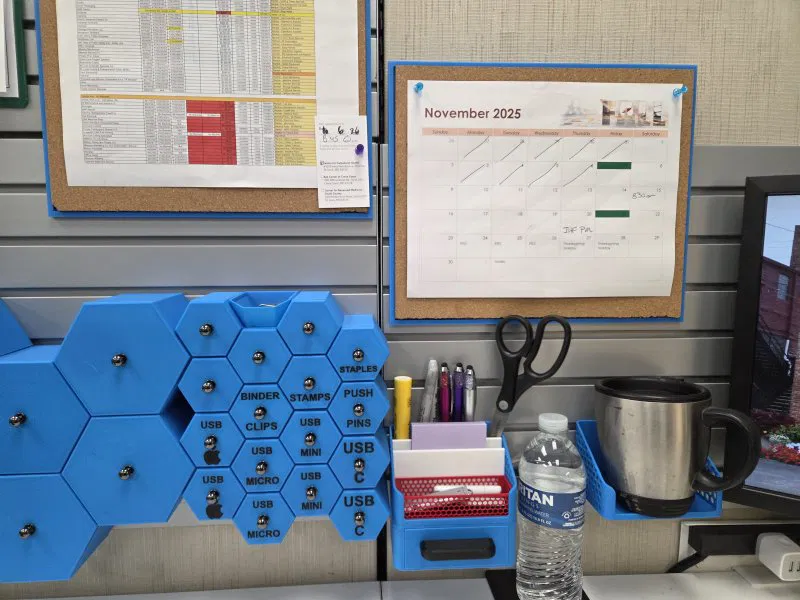 Ngăn kéo lưu trữ hình lục giác cho bảng SlatWall - Image 15