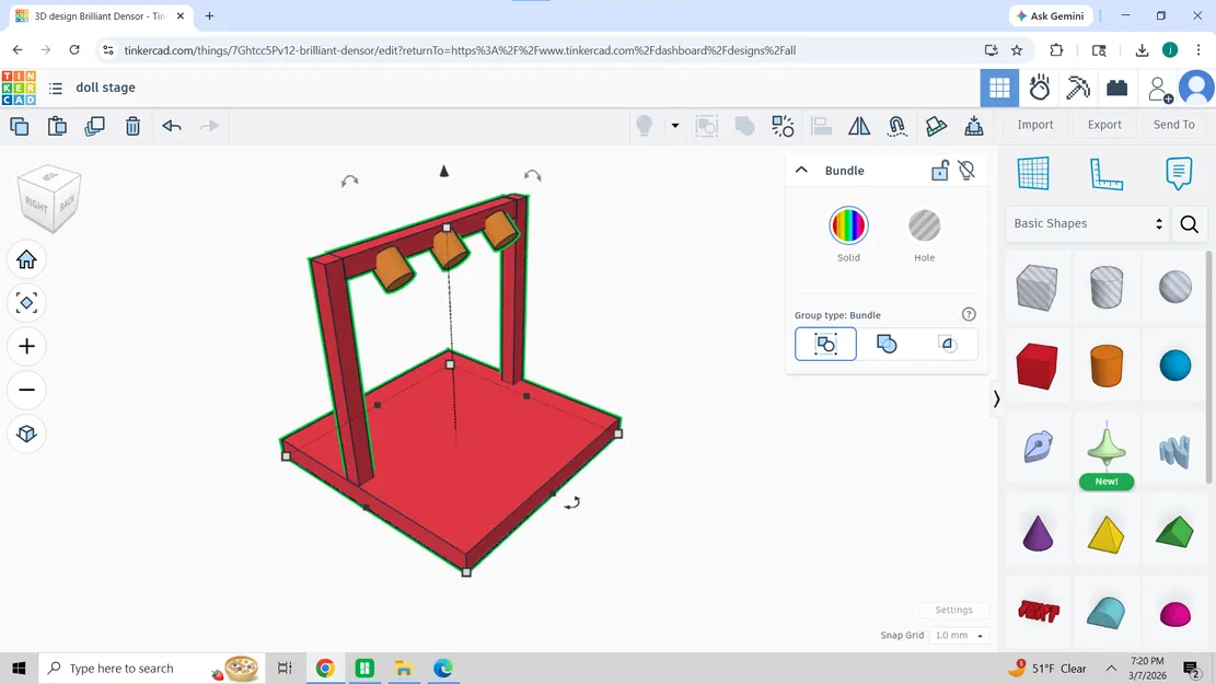 Sân khấu mô hình 3D cho búp bê (Doll Stage) thiết kế đẹp mắt - Image 1