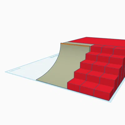 Mô hình công viên trượt ván tay Finger Board Park - In 3D dễ dàng