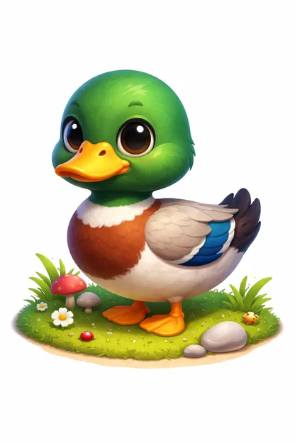 Mô hình chú vịt con Cartoon Duck đáng yêu để bàn cực xinh - Image 1