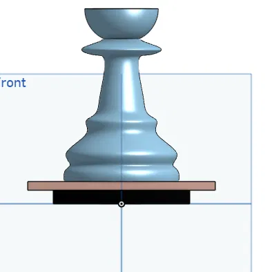 Đế đèn trang trí hình quân Tốt cờ vua in 3D độc đáo