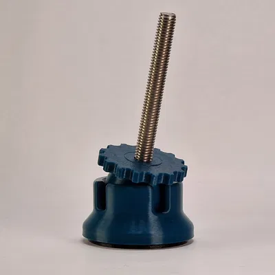 Chân Tăng Chỉnh Chịu Lực - Vòng Chống Trượt TPU | M8 | Khớp Cầu ±15° | Dành Cho Máy & Bàn