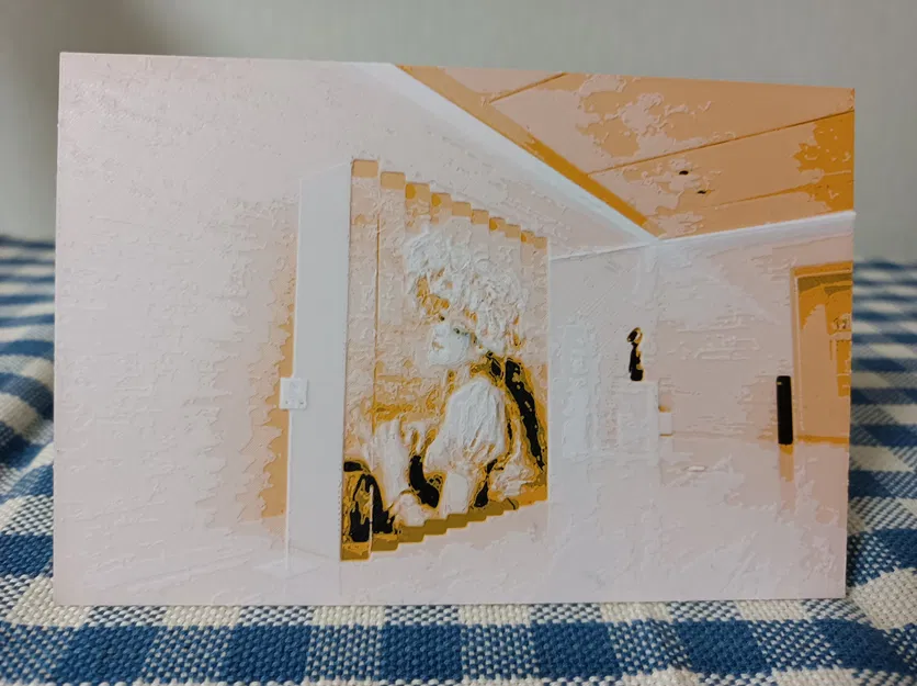 Mô hình HueForge: Cô gái đội mũ ren - Image 1