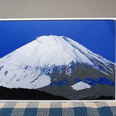 Mô hình núi Phú Sĩ mùa đông (Mount Fuji winter) cho HueForge