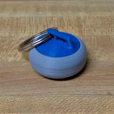 Móc khóa Curling Stone - Phụ kiện 3D độc đáo cho chùm chìa khóa