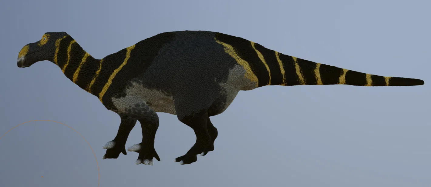 Mô hình 3D khủng long Brightstoneus - Iguanodontid thời Phấn trắng - Image 3