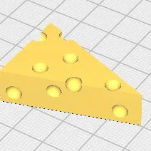 Mô hình trang trí mũ phô mai mini cực dễ thương cho mô hình 3D