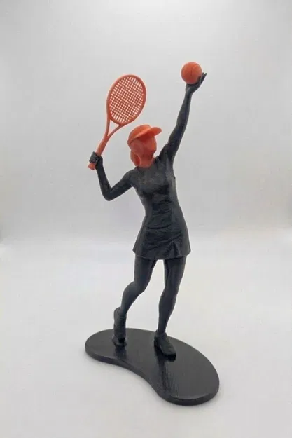 Mô hình Vận động viên Tennis Phong cách Tối giản - Dạng Vuông - Image 1