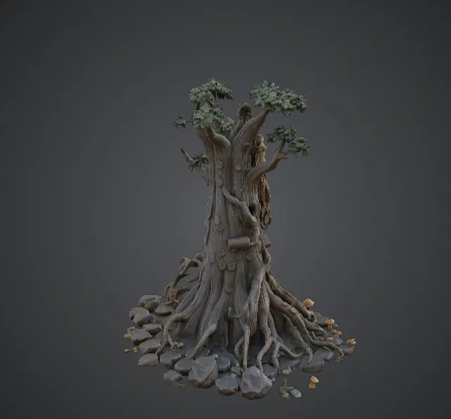 Nhà Cây Ent Cổ Đại – Đền Thờ Vệ Thần Cây Fantasy - Image 2