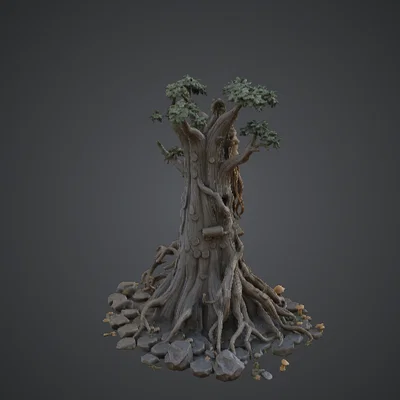 Nhà Cây Ent Cổ Đại – Đền Thờ Vệ Thần Cây Fantasy