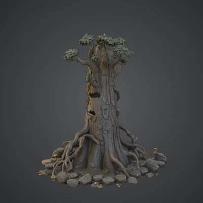 Nhà Cây Ent Cổ Đại – Đền Thờ Vệ Thần Cây Fantasy