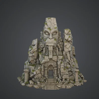 Đền Thờ Mặt Đá Trên Núi – Lối Vào Pháo Đài Đá Giả Tưởng