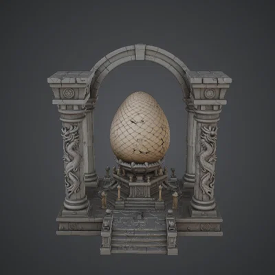 Dragon Egg Temple Shrine – Tượng đài Trứng Rồng Fantasy