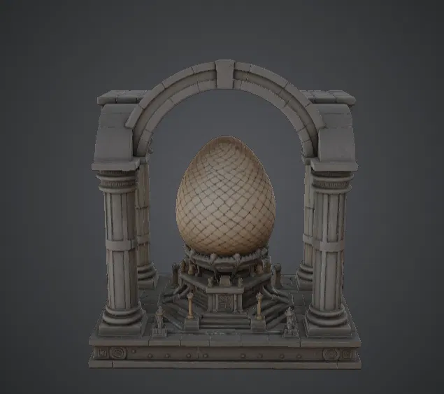 Dragon Egg Temple Shrine – Tượng đài Trứng Rồng Fantasy - Image 3
