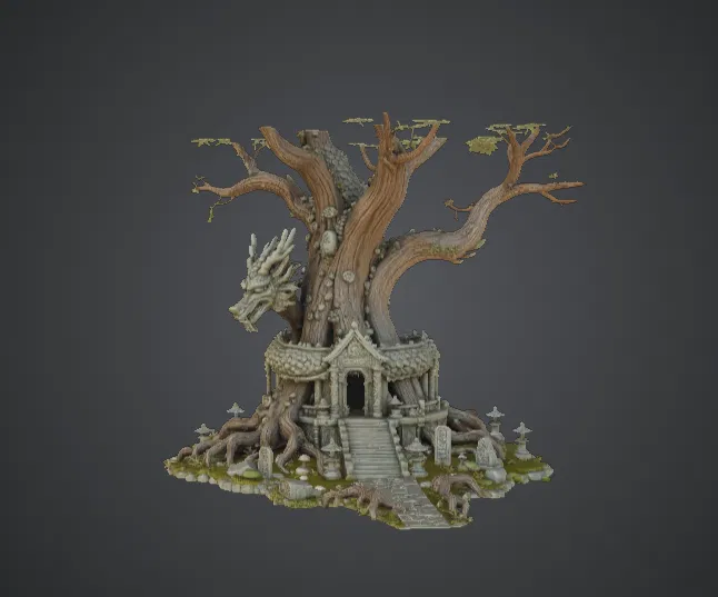 Đền Thờ Cây Rồng Cổ Đại – Ngôi Đền Fantasy Linh Thiêng Với Đầu Lâu Rồng - Image 1