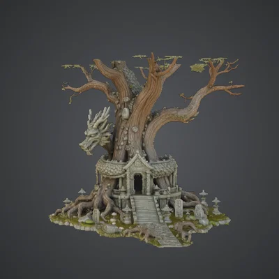 Đền Thờ Cây Rồng Cổ Đại – Ngôi Đền Fantasy Linh Thiêng Với Đầu Lâu Rồng