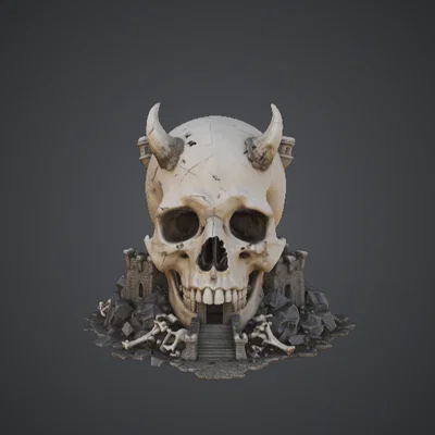 Cổng Pháo Đài Đầu Lâu Quỷ Dữ – Lối Vào Hầm Ngục Đầu Lâu Có Sừng Khổng Lồ