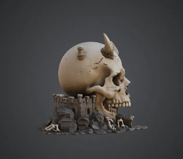 Cổng Pháo Đài Đầu Lâu Quỷ Dữ – Lối Vào Hầm Ngục Đầu Lâu Có Sừng Khổng Lồ - Image 2