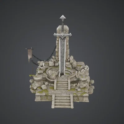 Tượng đài Kiếm trong Đá - Đền thờ Bảo kiếm Huyền thoại