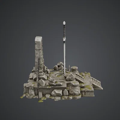 Tượng đài Kiếm trong Đá - Đền thờ Bảo kiếm Huyền thoại