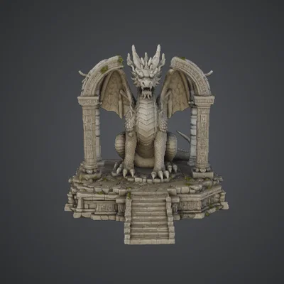 Tượng Rồng Hộ Vệ Ngôi Đền – Đền Thờ Rồng Cổ Đại