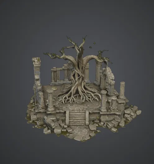 Đền Cổ Thụ Hoang Phế – Phế Tích Cây Linh Thiêng Giả Tưởng - Image 1