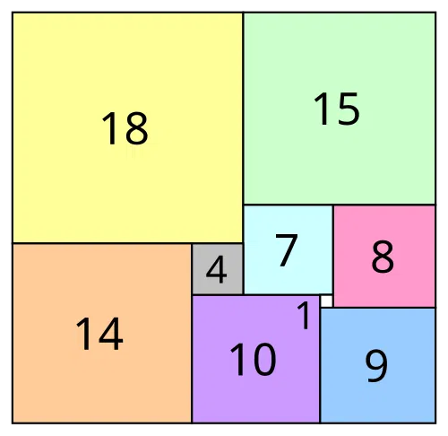 Đế lót ly hình chữ nhật ghép từ ô vuông (Squared Rectangle Coaster) - Image 1