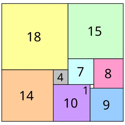 Đế lót ly hình chữ nhật ghép từ ô vuông (Squared Rectangle Coaster)