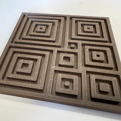 Đế lót ly hình chữ nhật ghép từ ô vuông (Squared Rectangle Coaster)