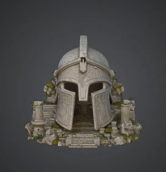 Đền Thờ Mũ Chiến Binh Cổ Đại – Lối Vào Hầm Ngục Hình Mũ Khổng Lồ - Image 1