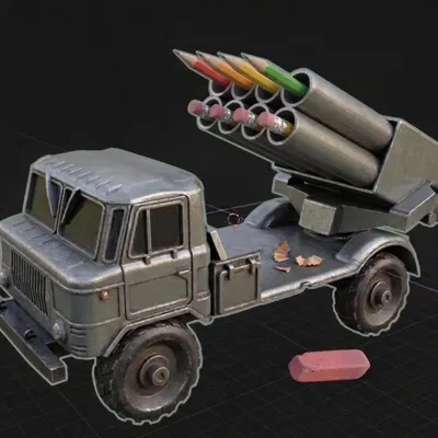 Mô hình ống cắm bút xe pháo phản lực BM-21 GRAD cực chất