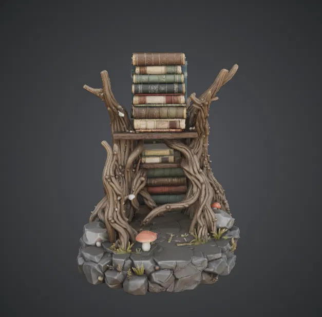 Kệ Sách Rừng Phép Thuật – Mô Hình Trưng Bày Sách Dáng Rễ Cây Kỳ Ảo - Image 1